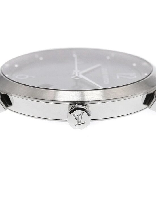 LOUIS VUITTON Tambour slim Q1D07 Damier Graffit Date Quartz Men\'s Watch_954769 main image 6